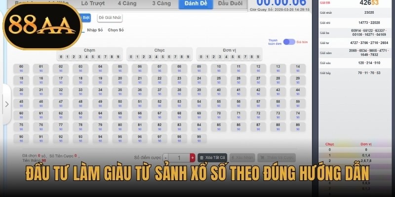 Đầu tư làm giàu từ sảnh xổ số theo đúng hướng dẫn chi tiết